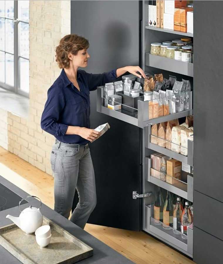 Despensa con top cajones extraíbles